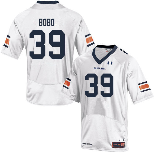 Men #39 Chris Bobo Auburn Tigers College Football Jerseys Sale-White - Click Image to Close